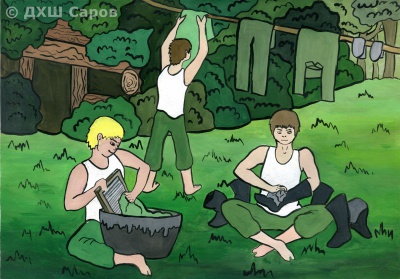 Бойцы на привале - Барынкина Лиза, 13 лет.jpg Бойцы на привале - Барынкина Лиза, 13 лет.jpg